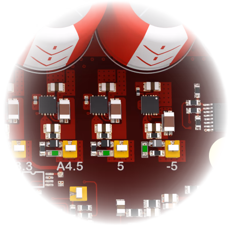 sezione coil del boost della scheda elettronica Linda